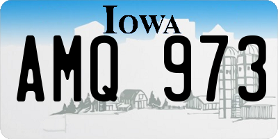 IA license plate AMQ973