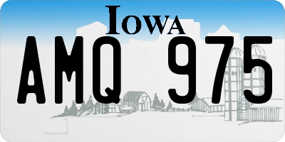 IA license plate AMQ975