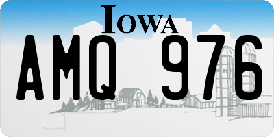 IA license plate AMQ976