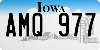 IA license plate AMQ977