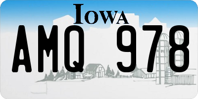 IA license plate AMQ978
