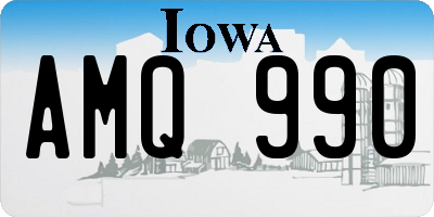 IA license plate AMQ990