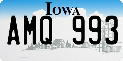 IA license plate AMQ993