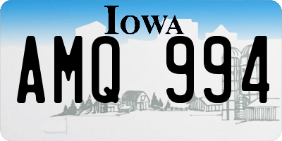 IA license plate AMQ994