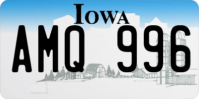 IA license plate AMQ996