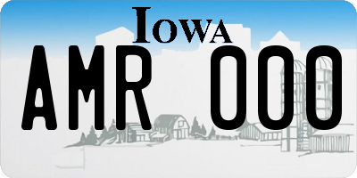 IA license plate AMR000