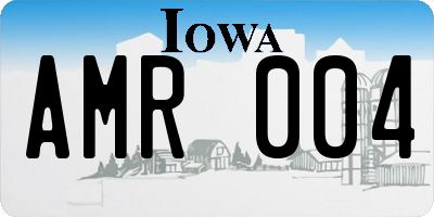 IA license plate AMR004