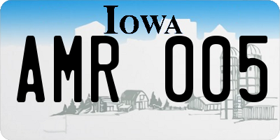 IA license plate AMR005