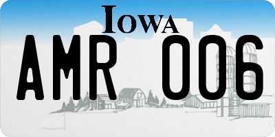 IA license plate AMR006