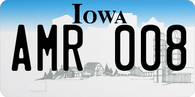 IA license plate AMR008