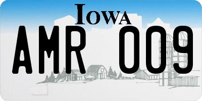 IA license plate AMR009