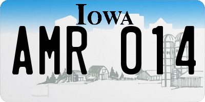 IA license plate AMR014