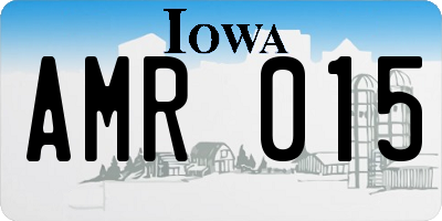 IA license plate AMR015