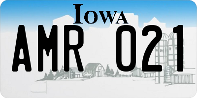 IA license plate AMR021