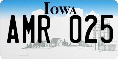 IA license plate AMR025