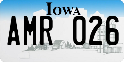 IA license plate AMR026