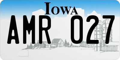 IA license plate AMR027