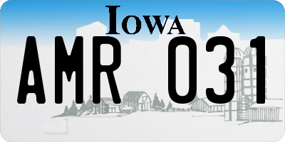 IA license plate AMR031