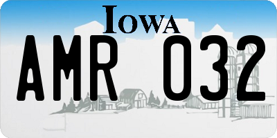 IA license plate AMR032