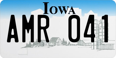 IA license plate AMR041