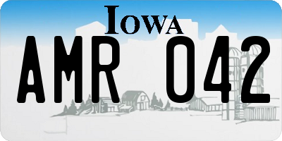 IA license plate AMR042