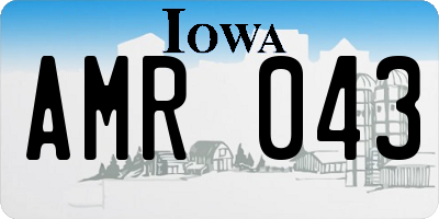 IA license plate AMR043