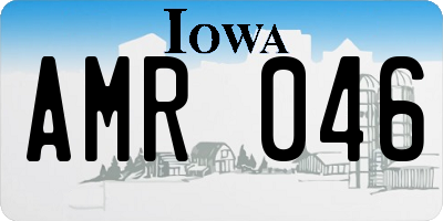 IA license plate AMR046