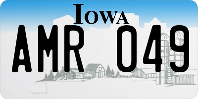 IA license plate AMR049