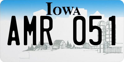 IA license plate AMR051