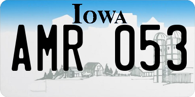 IA license plate AMR053