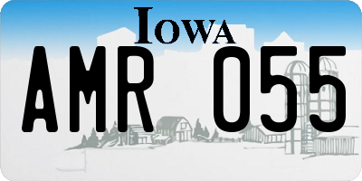 IA license plate AMR055