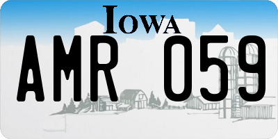 IA license plate AMR059