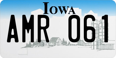 IA license plate AMR061