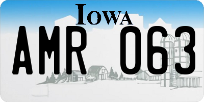 IA license plate AMR063