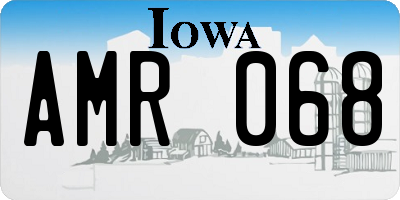 IA license plate AMR068