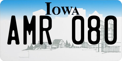 IA license plate AMR080