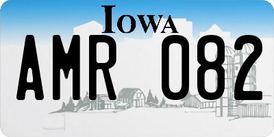IA license plate AMR082