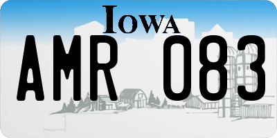 IA license plate AMR083