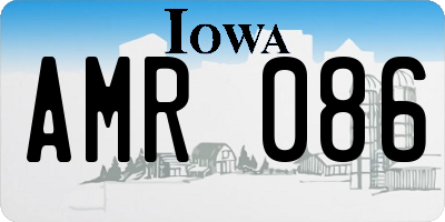 IA license plate AMR086
