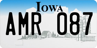 IA license plate AMR087