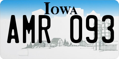 IA license plate AMR093