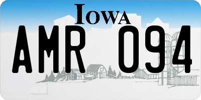 IA license plate AMR094