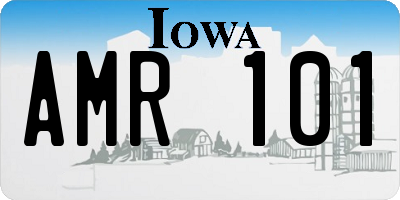 IA license plate AMR101