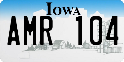 IA license plate AMR104