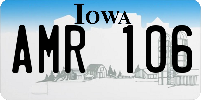 IA license plate AMR106