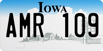 IA license plate AMR109