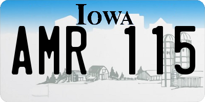 IA license plate AMR115