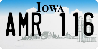 IA license plate AMR116