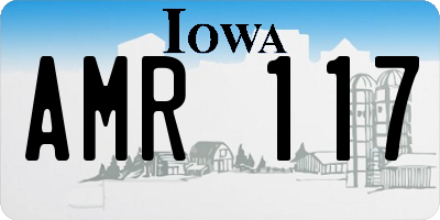 IA license plate AMR117