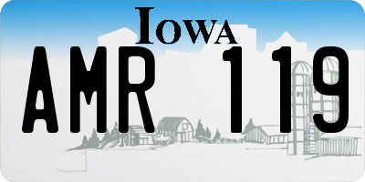 IA license plate AMR119
